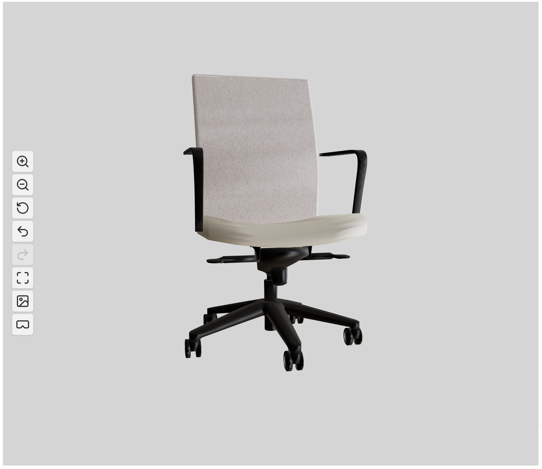 Image of a chair inside the configurator